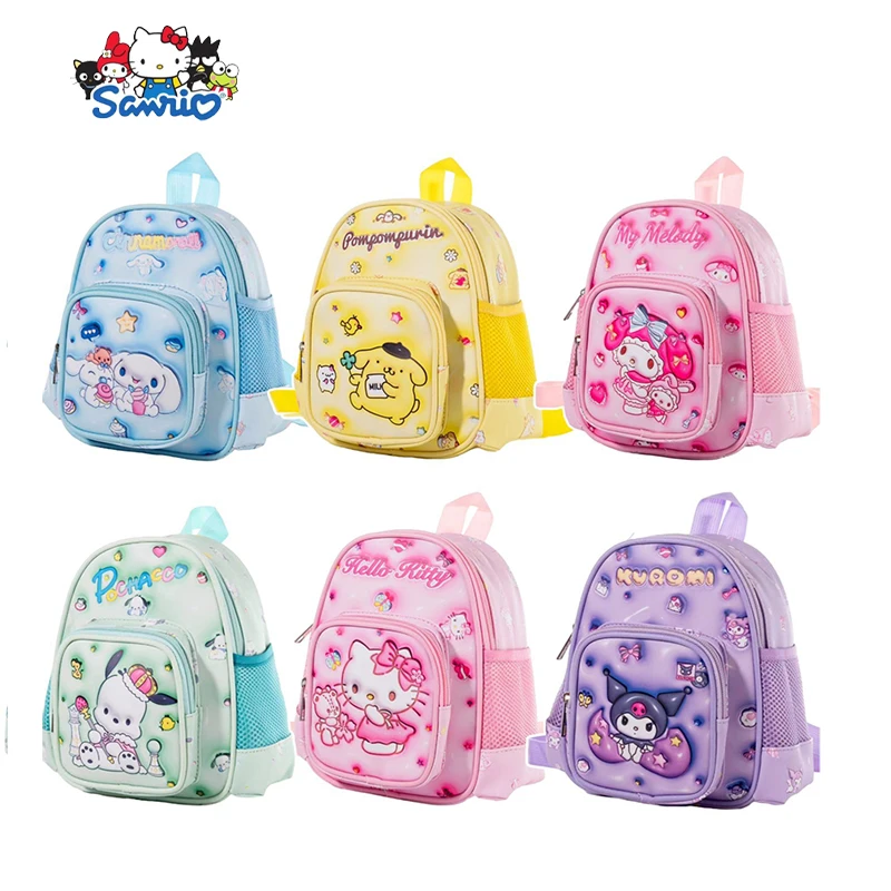 

Hello Kitty Sanrio Children Schoolbag Kuromi Kawaii Anime Kindergarten Cute Cartoon Stationery Storage Backpack Toys Girls Gifts