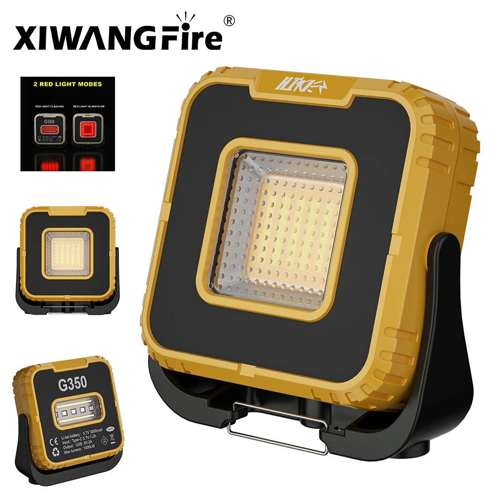 

XIWANGFIRE Outdoor Camping Light 6 Modes Waterproof Portable Searchlight USB Rechargeable Magnetic LED Emergency Work Lights