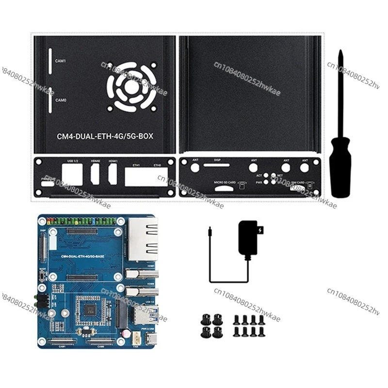 

Для Raspberry Pi CM4 плата расширения с двумя портами Gigabit Ethernet, вычислительный модуль основной платы с чехлом