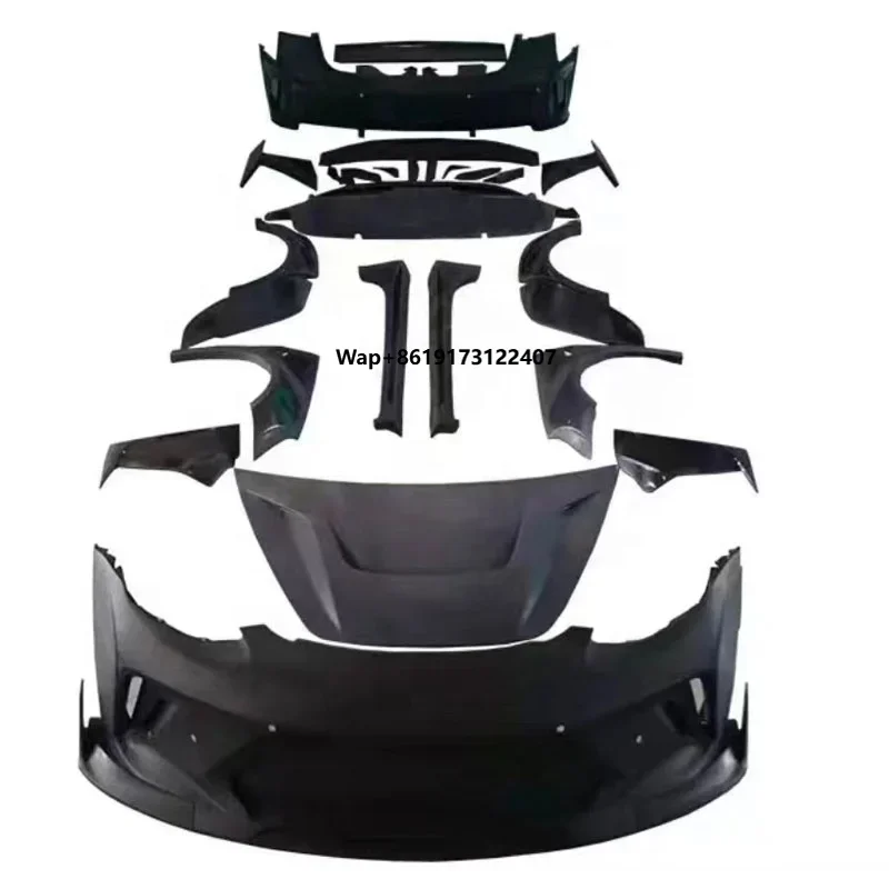 For Model 3 Upgrade Wide Body kit Front bumper Rear bumper Carbon fiber engine hoods and GT car spoiler
