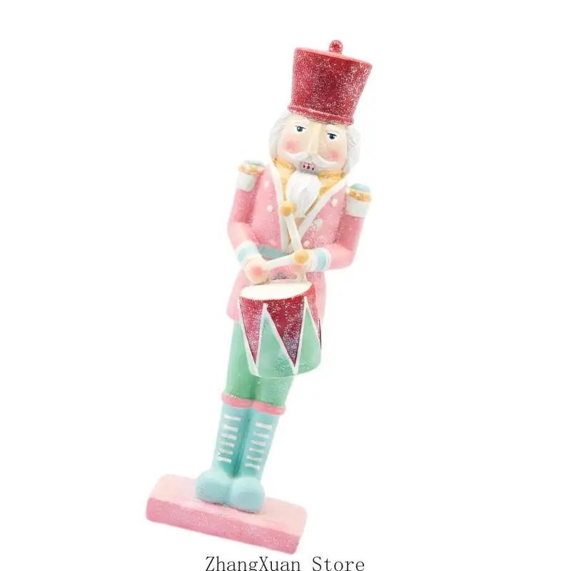 Glitzernde Harz-Nussknacker-Figurendekorationen für Weihnachtstisch und Eingangsbereich, 3 x – Detail 4