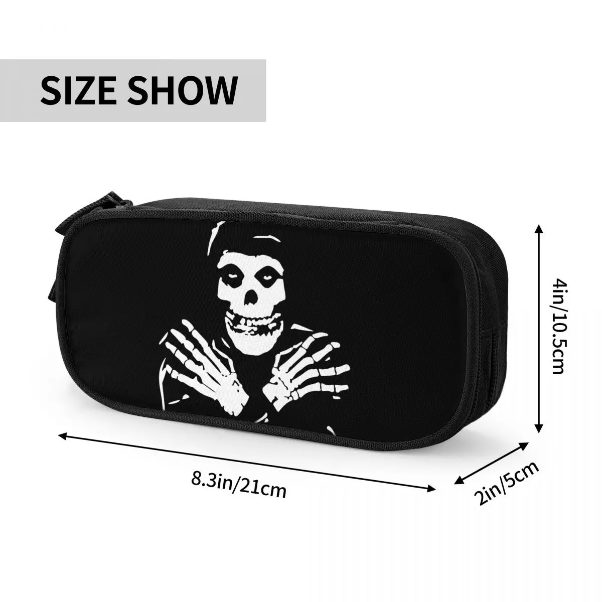 حافظات أقلام رصاص من Skull Misfits مقلمة معدنية ثقيلة للطلاب حقائب تخزين كبيرة للطلاب أدوات مكتبية للهدايا المدرسية