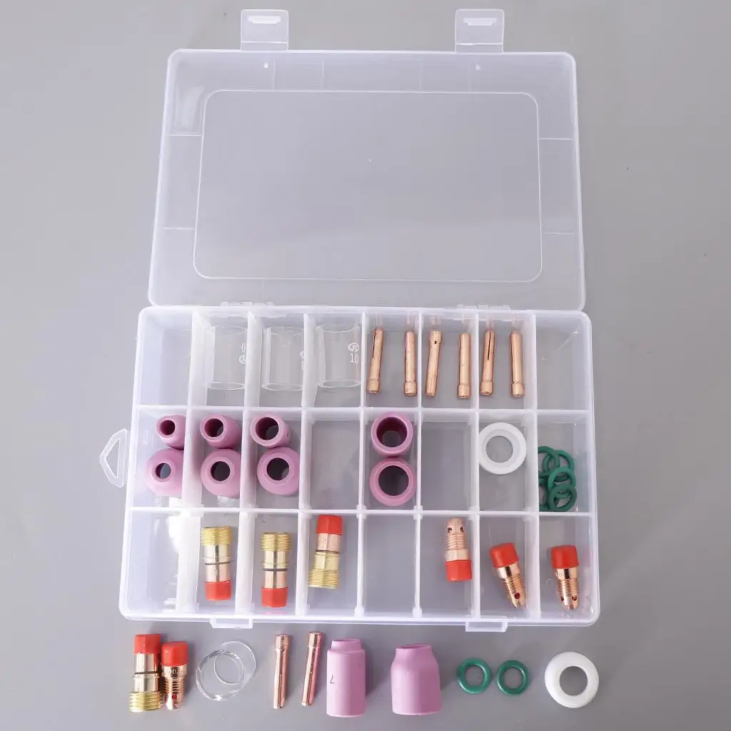 40x Nozzle Cup Collet Consumables Kit WP17 / 18 / 26 Welding