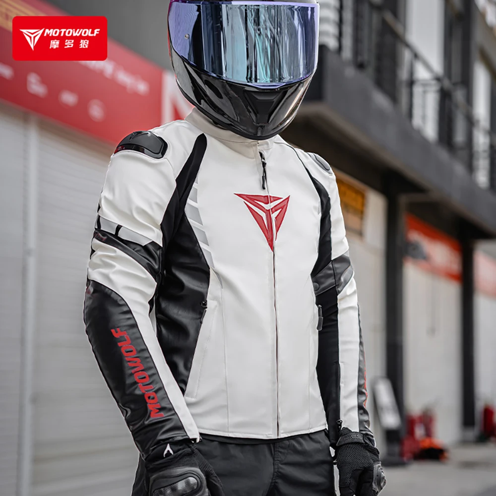 New Moto Leather Jacket Winter Warm Motorcycle Leather Jacket Windproof Reflective Motorcycle Jacket PU Leather Anti Fall