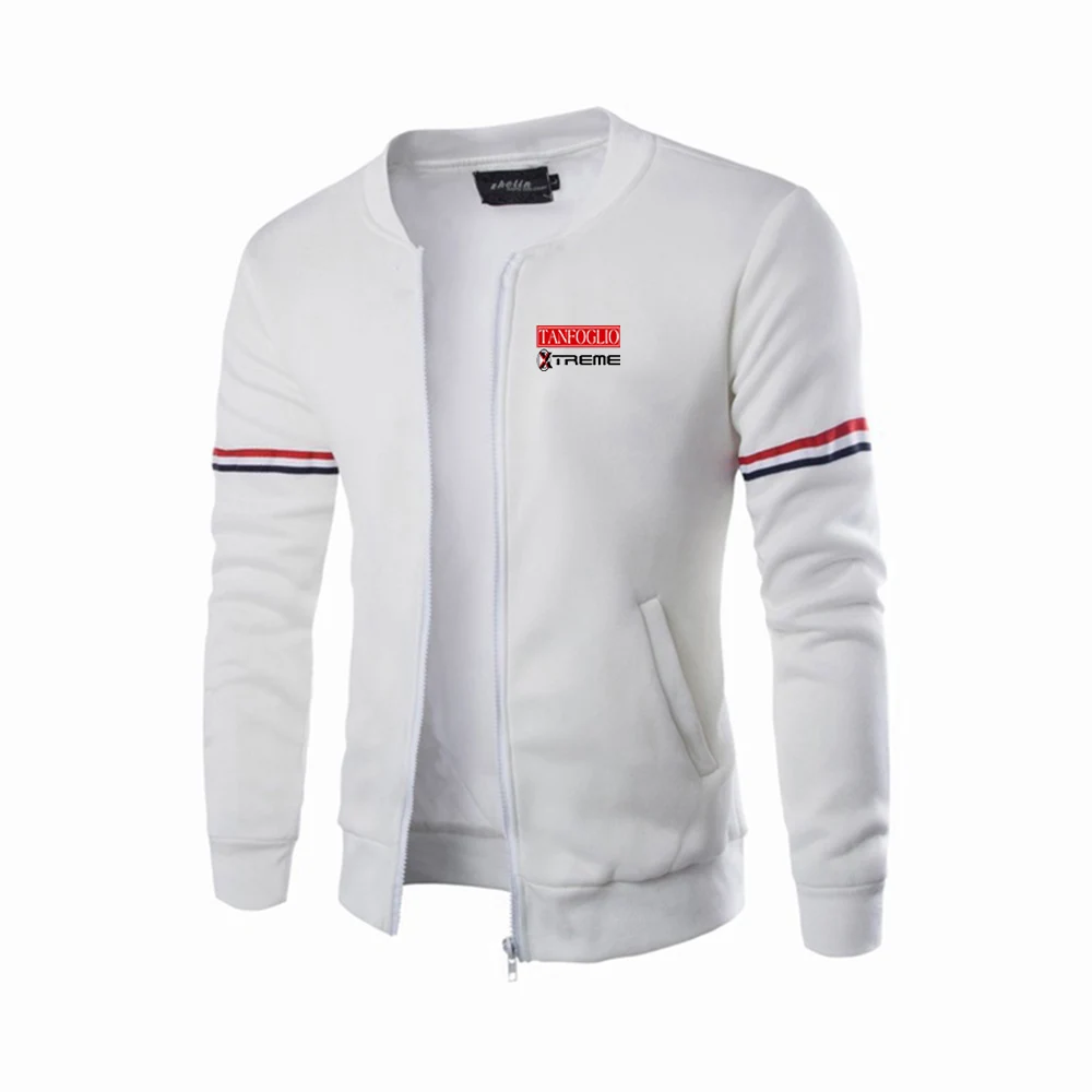 2025 Spring Autumn Tanfoglio Logo Print Fashion Long Sleeve Comfortable Coats Men's Popular Solid Color Crewneck Flight Jackets