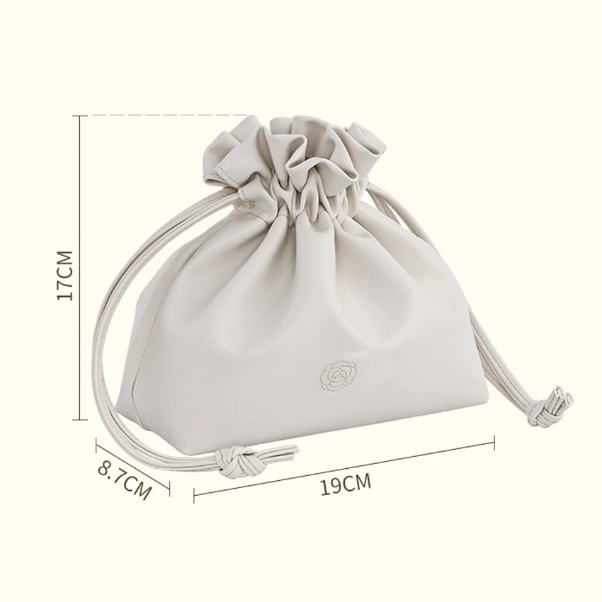 Ins Fashion Cosmetic Bag Drawstring Makeup Pouch Large Capacity Water-proof Beauty Lipstick Accessories Bag Travel Storage Bag