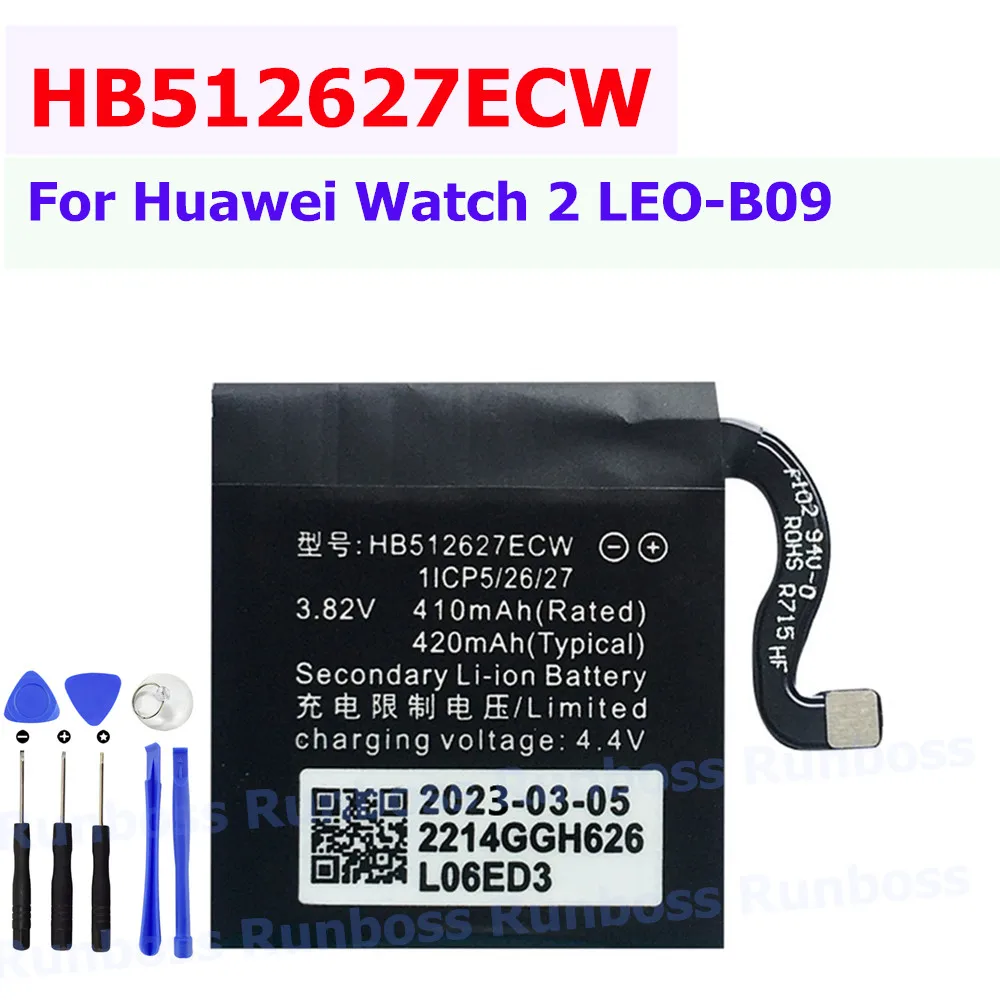 Original New Battery for Huawei Watch 1 2 Pro 4G GT 2 GT2 42mm 46mm HB532729ECW HB512627ECW HB302527ECW HB472023ECW HB442528ECW