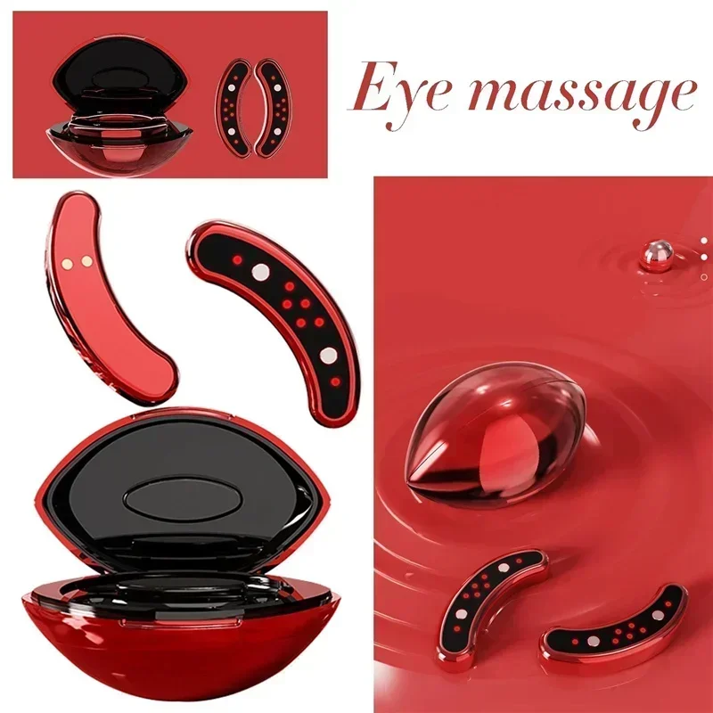 EMS Microcurrent Eye Massager Relieve Fatigue Eye Massage Reduce Dark Circles Heating Compress Eye Lines Swelling Beauty Care