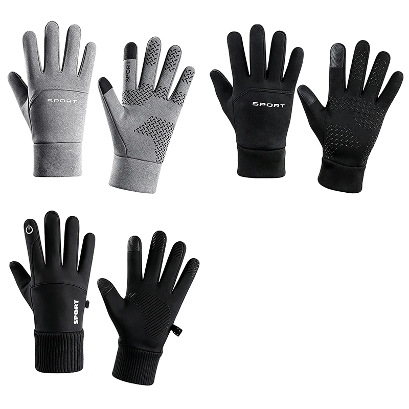 Neue, warme Winterhandschuhe für Herren, winddicht, rutschfest, kältebeständig, ideal zum Radfahren, für Outdoor-Aktivitäten, atmungsaktiv, geeignet zum Radfahren, Laufen und Wandern. – Detail 2