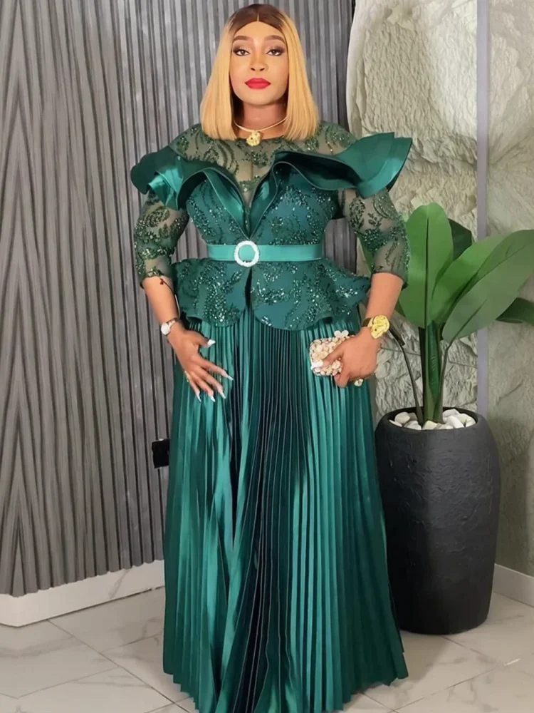 فساتين إفريقية للنساء أنيقة لحفلات الزفاف موضة إسلامية عبايات Dashiki رداء قفطان فستان طويل ماكسي تركي أفريقيا 2025 جديد #3