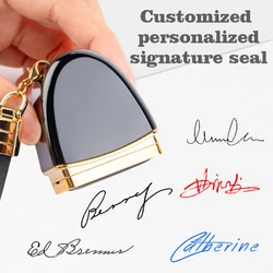Sellos con nombre de firma personalizados, sellos impermeables personalizados para ropa y sellos dorados de barro personalizados para hombres y mujeres