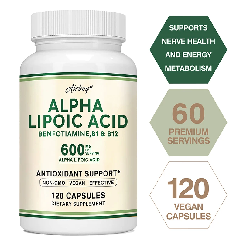 Alpha Lipoic Acid - Antioxidant for Brain and Heart Health Cognitive Function, Relax Nervous