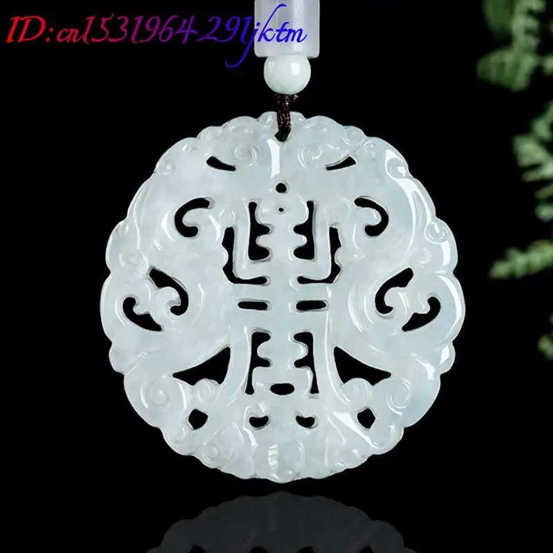 Burmese Jadeite Dragon Pendant Necklace Vintage Gifts for Women Real Jewelry Fashion Accessories Burmese Jade Natural Gemstone