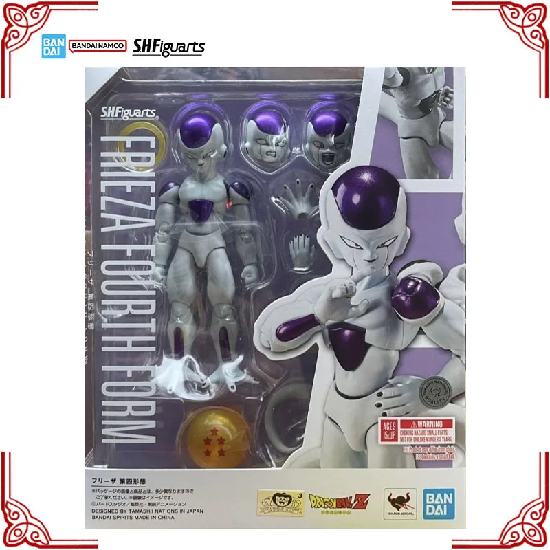In Stock Genuine Bandai Dragon Ball Z Model Kit SHF Frieza Fourth Form Anime Action Figure Collection Finished Model Toys Gifts