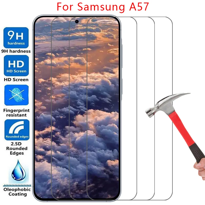 Capa de celular para Samsung Galaxy A57 com vidro temperado, capa traseira 360 para Samsung A57 5G