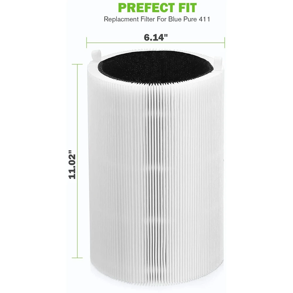 Replacement Filter for Blueair Blue Pure 411/411+ & Blueair 3210 Air Purifier Filter Activated Carbon Filter