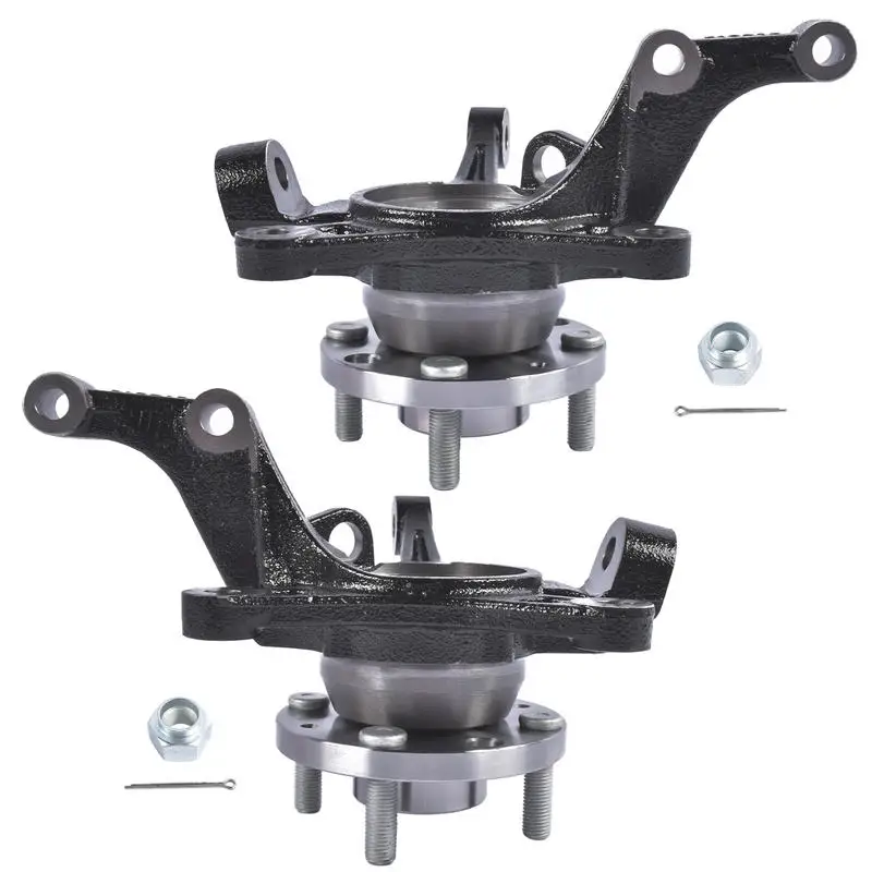 

Steering Knuckle & Wheel Hub Bearing Assembly (2x) LH + RH Fit for Chevy Aveo 1.6L L4 Sedan 2004-2011