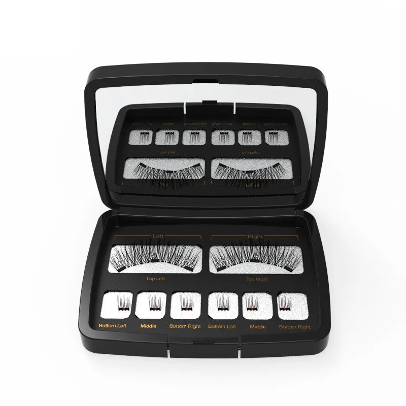 Kit de pestañas magnéticas 3D con diferentes densidades, pestañas postizas dobles, reutilizables, fáciles de usar, Kit de maquillaje de extensión de pestañas postizas