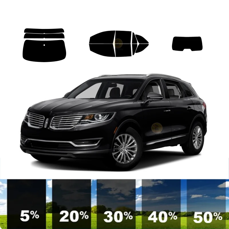 

precut Removable Window Tint Film For Car 100% UVR 5%-35%VLT Heat Insulation Carbon ﻿For LINCOLN MKX 4 DR SUV 2016-2018