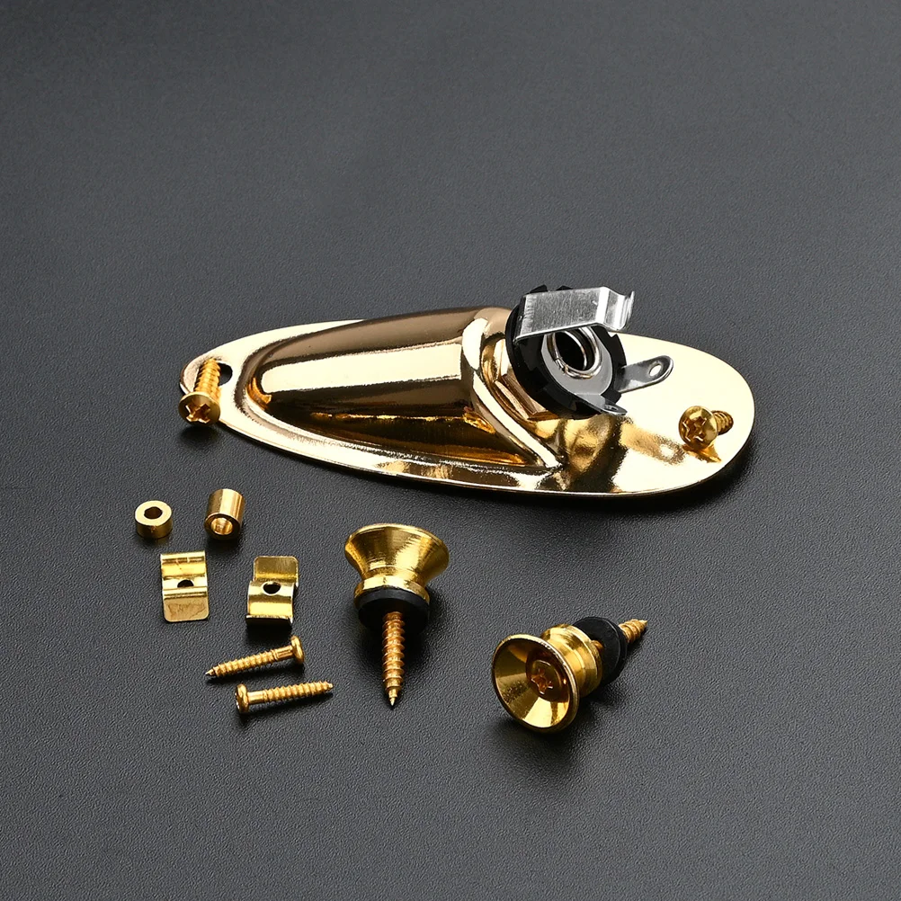 

Boat Insertion Strap Buckle Guitar Accessory Jack Socket Plate Electric Bass Lock Metal Nail for Nails Button Pin
