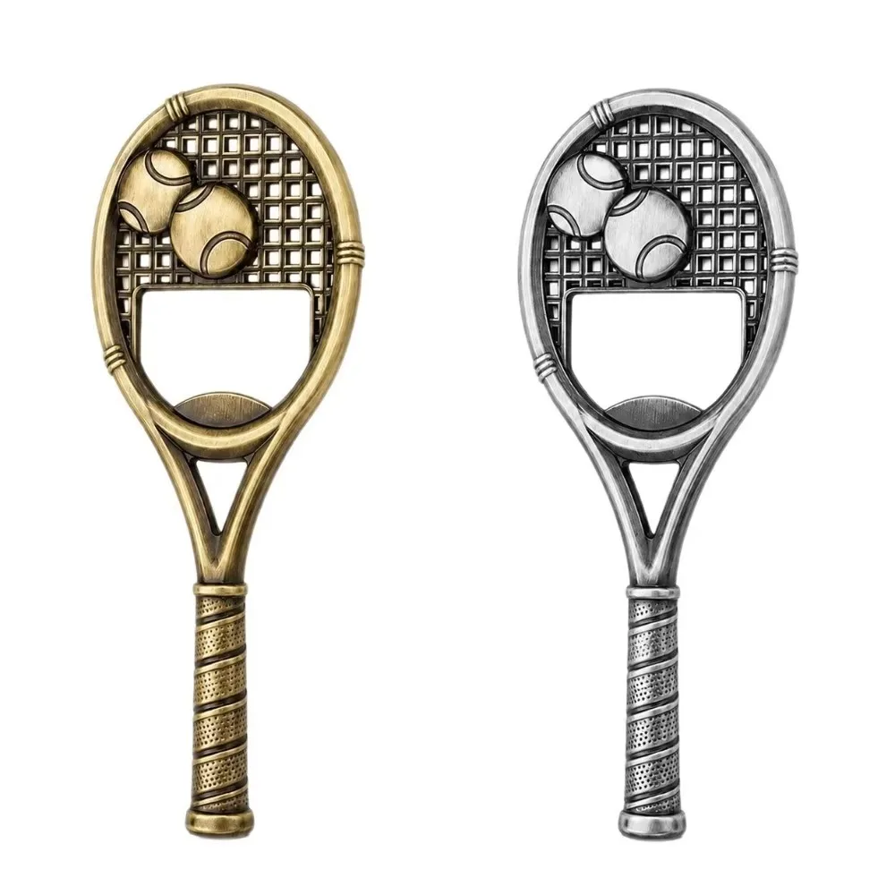 1PC Tennis Racket Shaped Beer Bottle Opener, Creative Sports Style Opener, Unique Kitchen Bar Tool for Tennis Fans