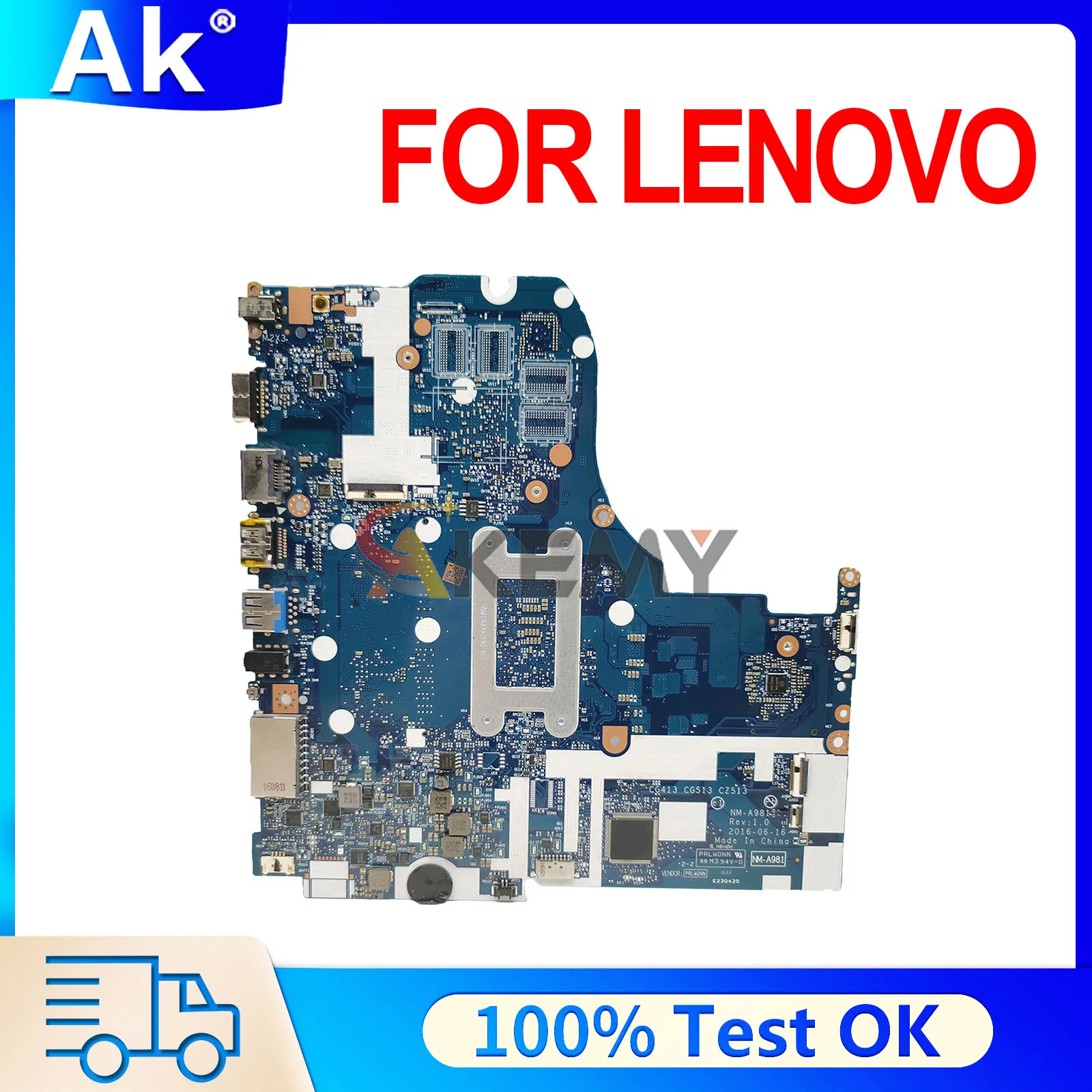 

5B20M31158 5B20M31195 Mainboard For LENOVO Ideapad 310-15IKB 510-15IKB NM-A981 Laptop Motherboard i5 i7 6th/7th Gen V2G