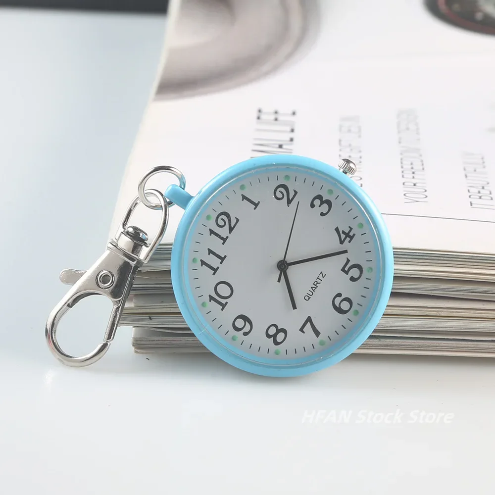 New Pocket Watch Keychain Remote Control Clock with Battery Student Doctor Medical Vintage Watch Quartz Pocket Watch