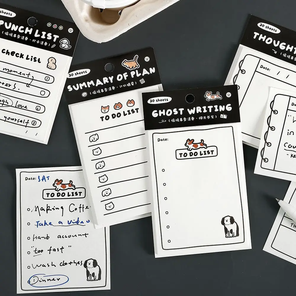 Card Lover 30 Pcs [Pleasure To-do List Series] Simplicity Journal Sticky Notes Pad Note materiale cartaceo cancelleria per ufficio scolastico