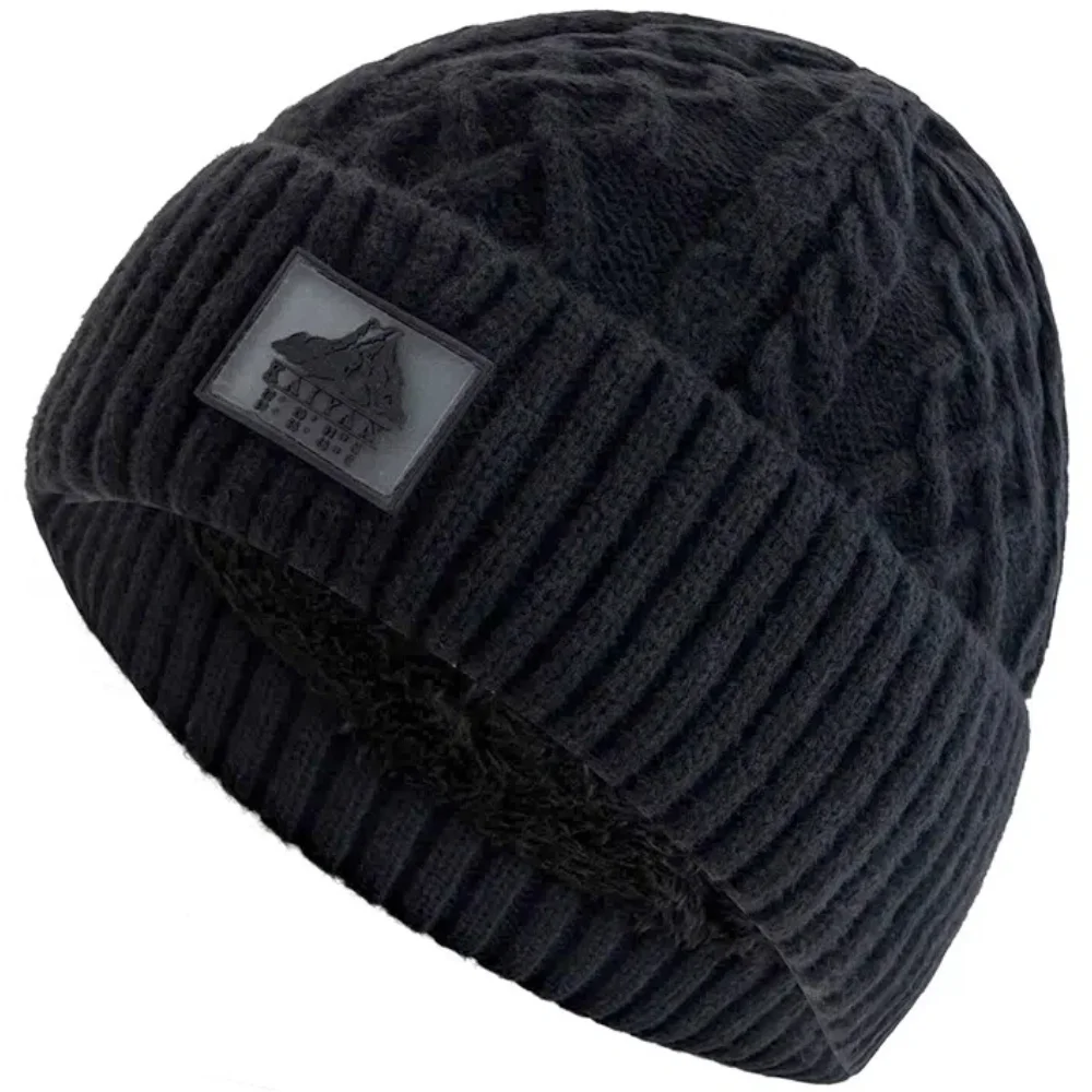 Gorro de invierno Unisex para mantener el calor, gorro cálido con forro de piel de felpa, gorro suave para hombres y mujeres, gorro tejido para deportes de esquí al aire libre