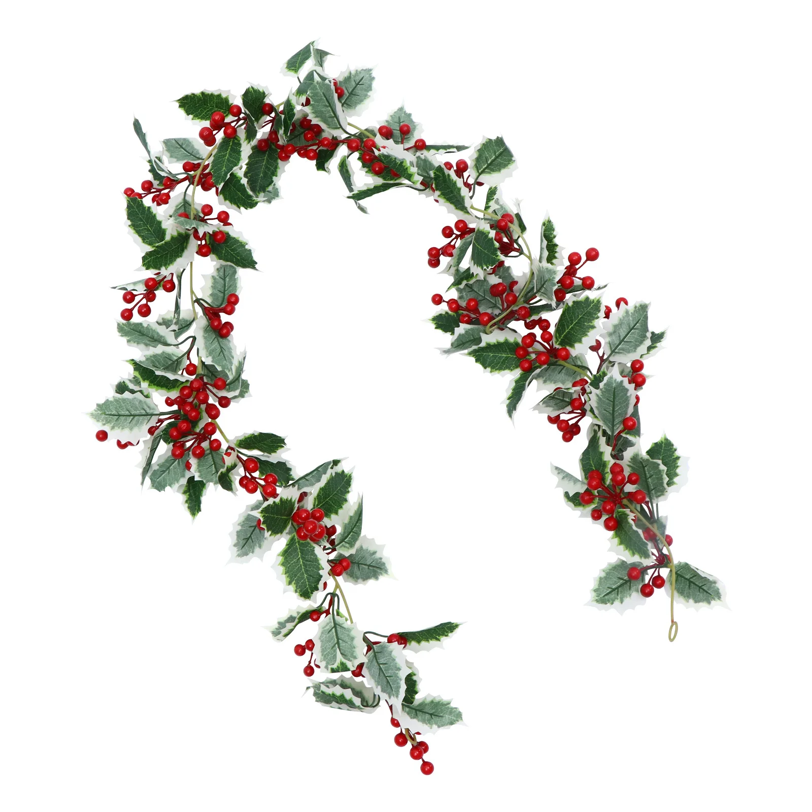 1 قطعة عيد الميلاد الروطان ديكور معلق نابض بالحياة الاصطناعي الفاكهة الحمراء قلادة عيد الميلاد حفلة مأدبة ديكور المنزل محاكاة الروطان #6