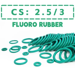 Thickness CS2.5/3mm Green FKM O-ring FPM fluorine rubber sealing gasket rubber washer ring wholesale in specifications