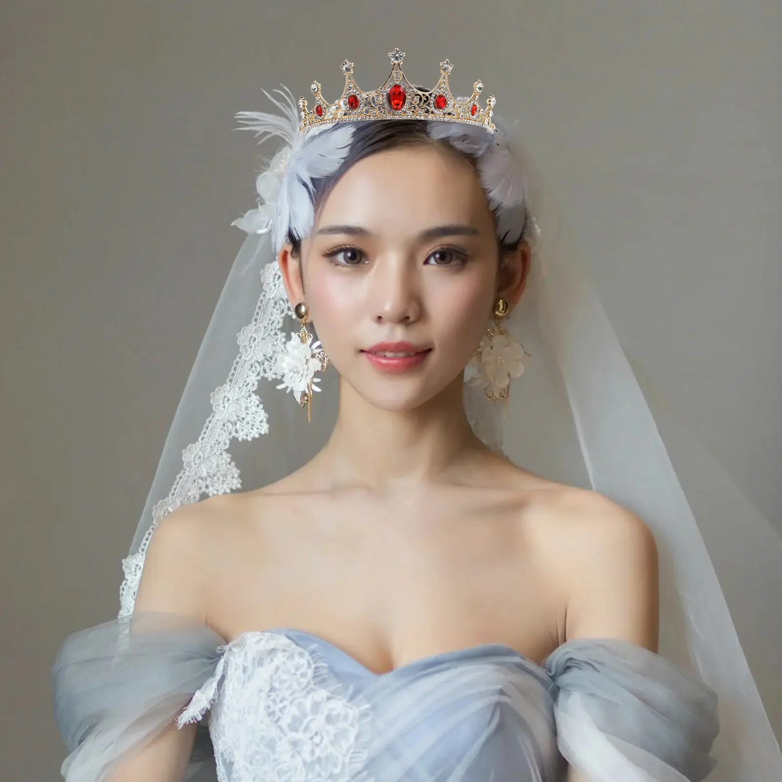 1Pcs Rhinestone Girl Crown Headdress Elegant Bridal Tiara Wedding Party Hair Accessory Bride Crown Girl Tiara Bride Headdress