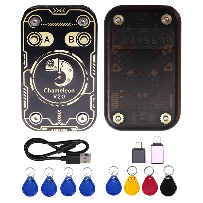 【PROMOTION】 Caméléon V2.0 RFID lecteur de puce intelligent émulateur NFC duplicateur + 4XUID/CUID porte-clés 125Khz 13.56Mhz décodage de carte