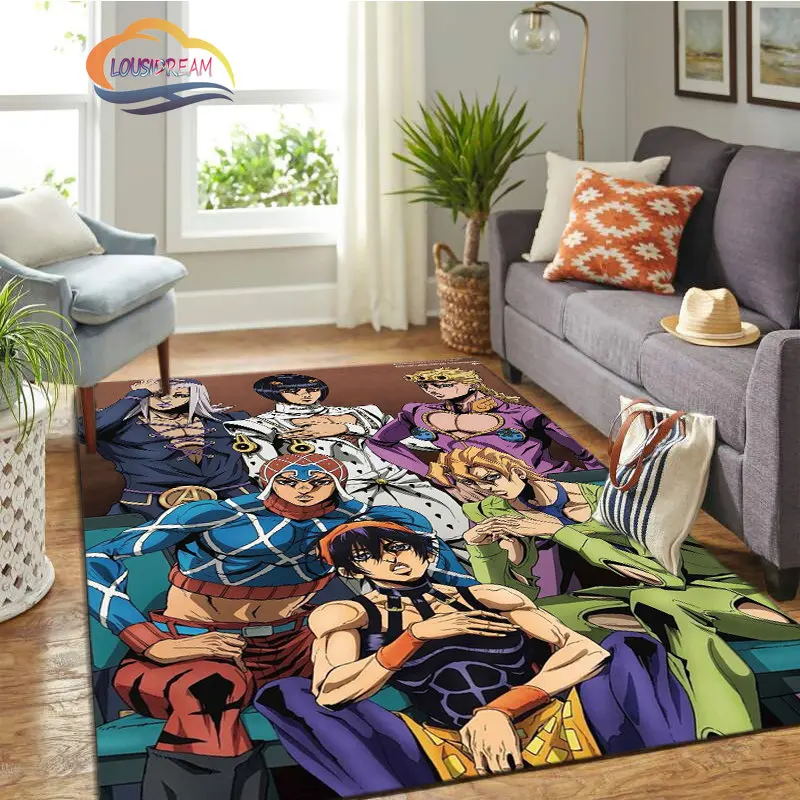 Anime Jojo 'S Bizarre Avonturen Stenen Oceaan Serie Tapijt En Vloerkleed Woonkamer Zacht Voor Volwassen Kinderen Mat ,Sofa Mat.