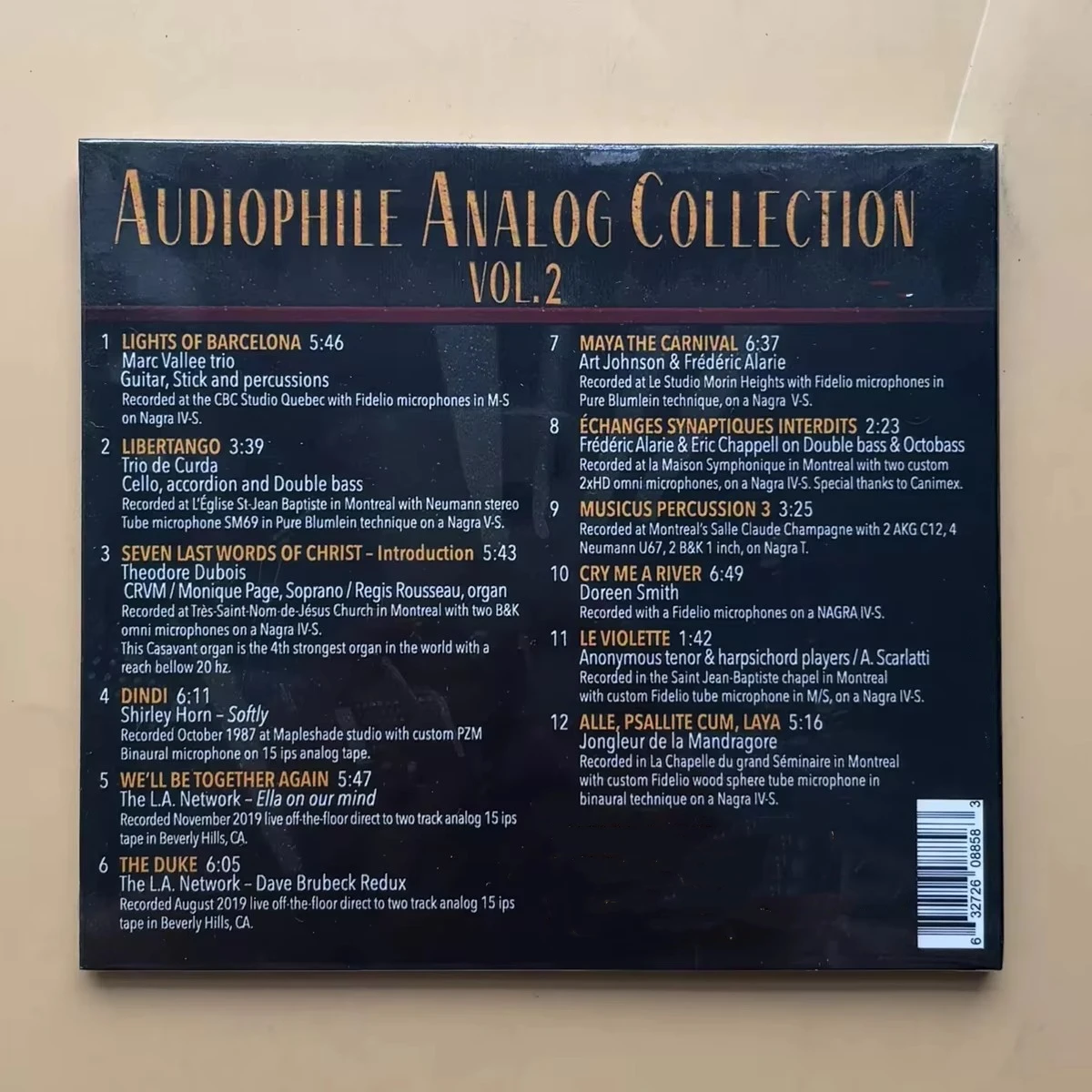 Classic Jazz Music CD Audiophile Analog Collection Vol2 Album Libertango Music Record Cosplay Walkman Soundtrack Box Party Music