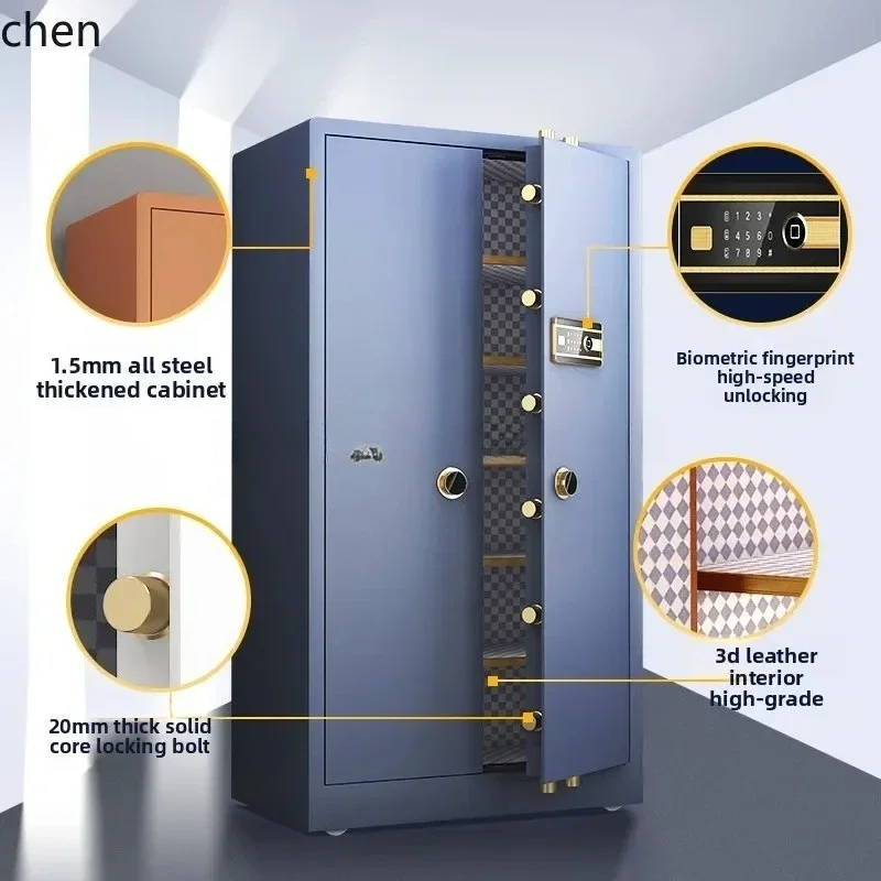 TQH7.2 Fingerprint Password Cabinet Large Capacity Household Safe All-Steel Anti-Theft Office File Cabinet