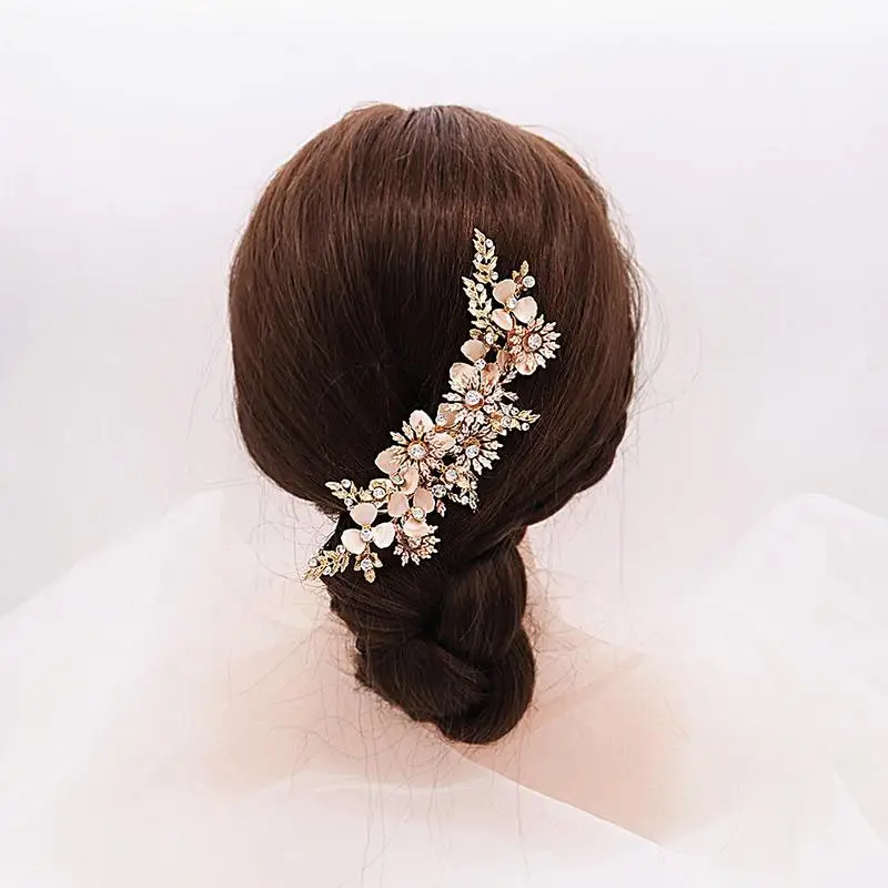 Pinzas para el pelo brillantes, horquillas con diamantes de imitación, Clips laterales brillantes, accesorios para el cabello Retro hechos a mano para bodas, festivales, fiestas