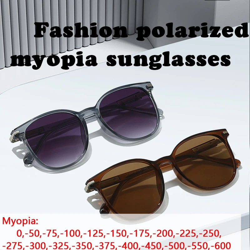 

Luxury Brand Designer Vintage Round Polarized Myopia Sunglasses Men Women Fashion Ladies Sun Glasses can Customized prescription