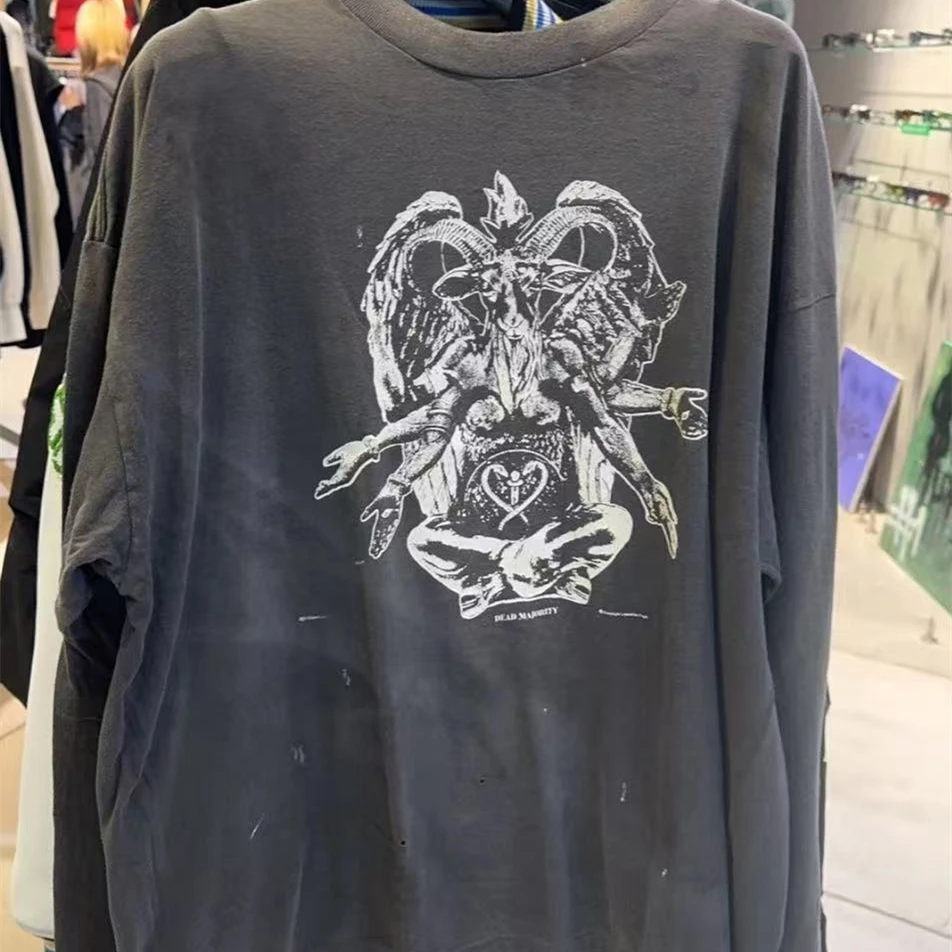 

FW25 HEAVY WEIGHT LS TEE Long Sleeves SAINT T Shirt Men Women High Quality Tee Tops T-Shirts