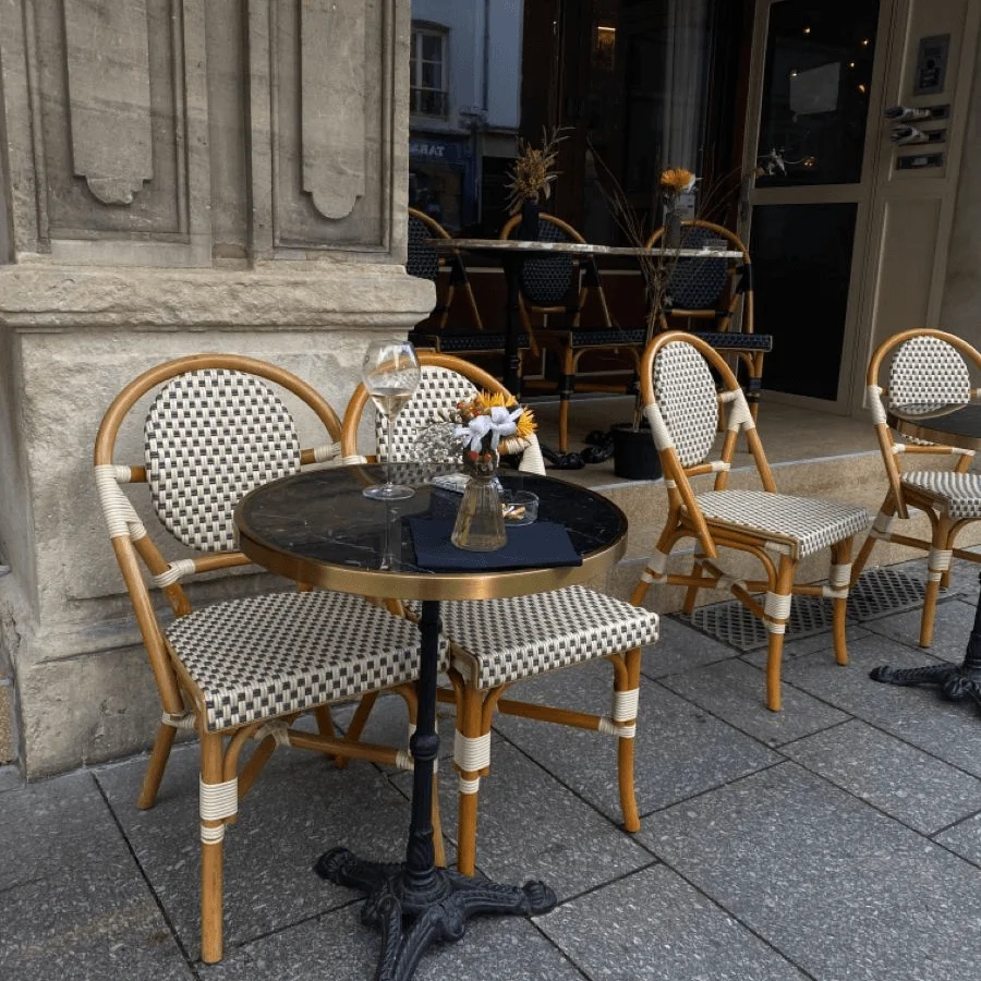 

Лидер продаж, уникальная винтажная мебель, уличные французские стулья из ротанга, бистро, парижские стулья для кафе, сада, ресторана