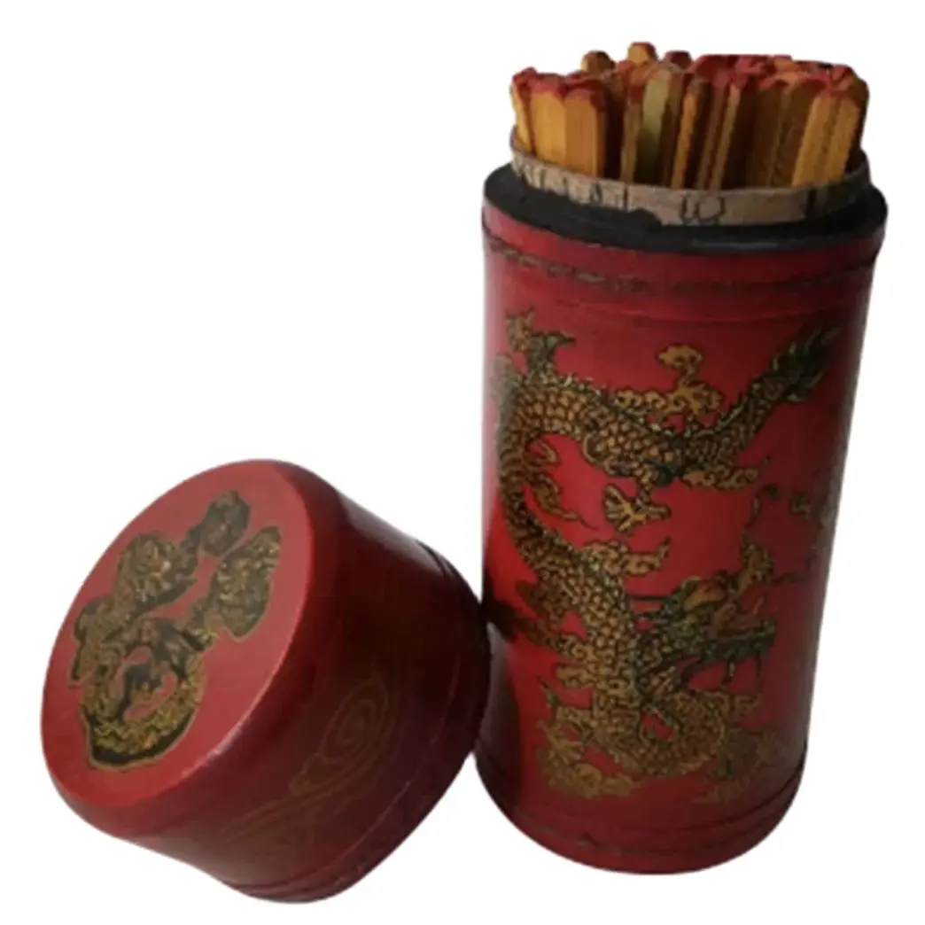 chinese old prognosticate fortune sticks in Red Draong phoenix box Divination Supplie send Chinese and English Scripture