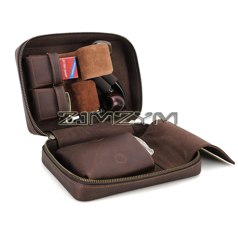 

Multifuctional Pipe Bag For Outdoor Travel Convenient Handheld Pipe Tobacco Storage Bag Smoking Tools Accessories Pouch