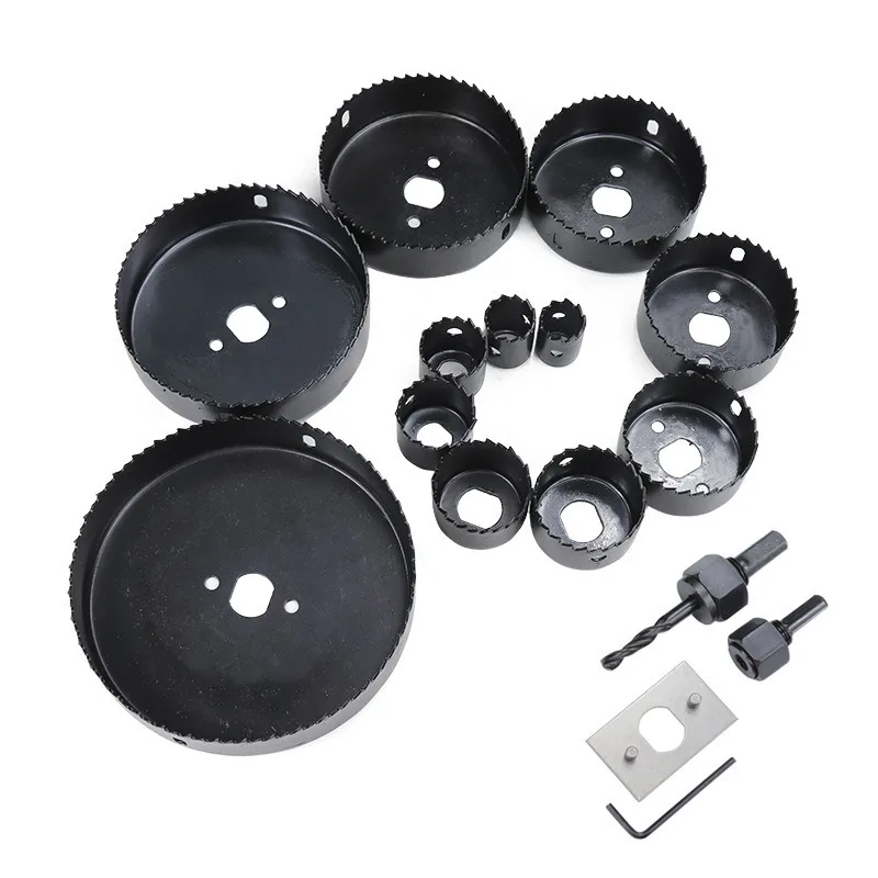 16pcs Hole Saw Set 19-127mm for Drywall, Wood, PVC, Density Board, Metal Cup Drill Woodworking Tools​