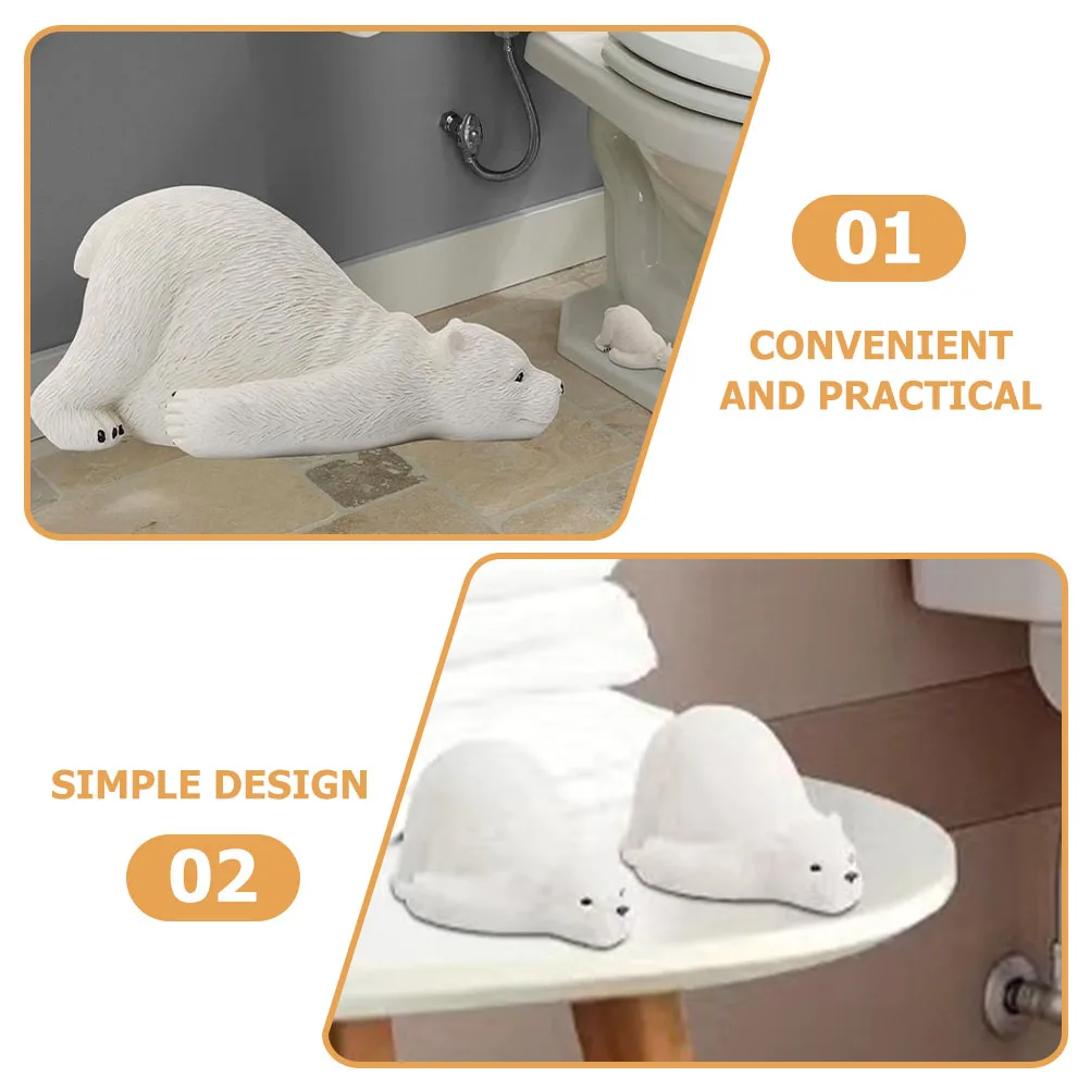 

2pcs Universal Resin Polar Bears Modeling Waterproof Anti stain Toilet Bolt Covers Caps for Mounting Fasteners Updating