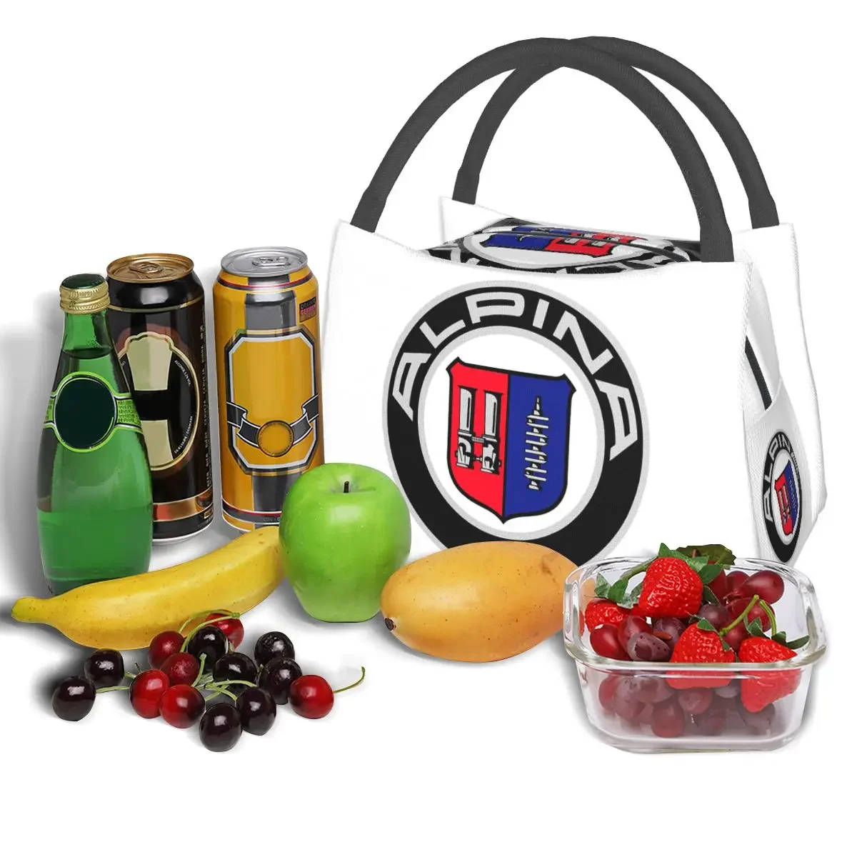 Alpina - Classic Car Logos Lunch Bags Insulated Bento Box Resuable Lunch Tote Picnic Bags Cooler Thermal Bag for Woman Student