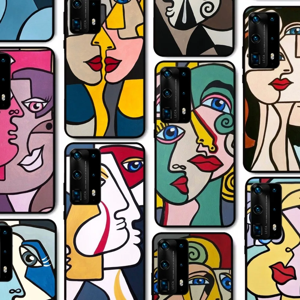 Picasso Abstract Art Painting Phone Case For Huawei P 8 9 10 20 30 40 50 Pro Lite Psmart Honor 10 lite 70 Mate 20lite