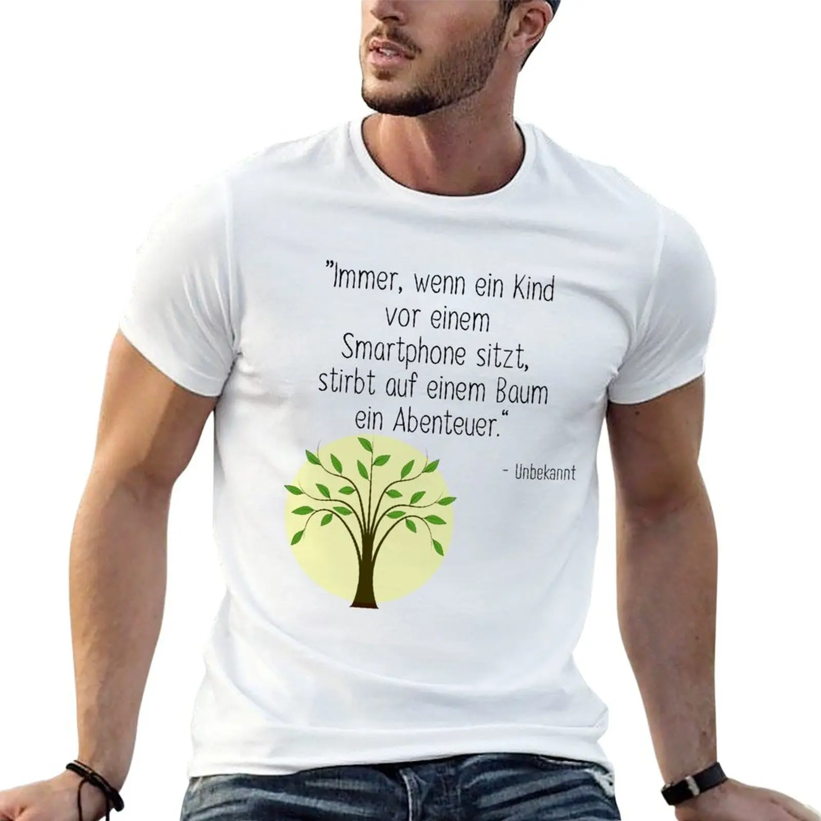 

Child in front of smartphone, adventure on tree dies T-Shirt man t shirt graphic man t shirts for men T-Shirt
