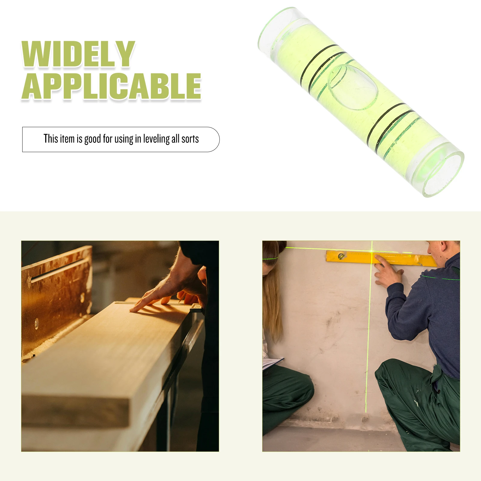 50pcs Mini Leveling Ruler Premium Material Reliable Craftsmanship Bubble Spirit Levelling Instrument Round Accessories