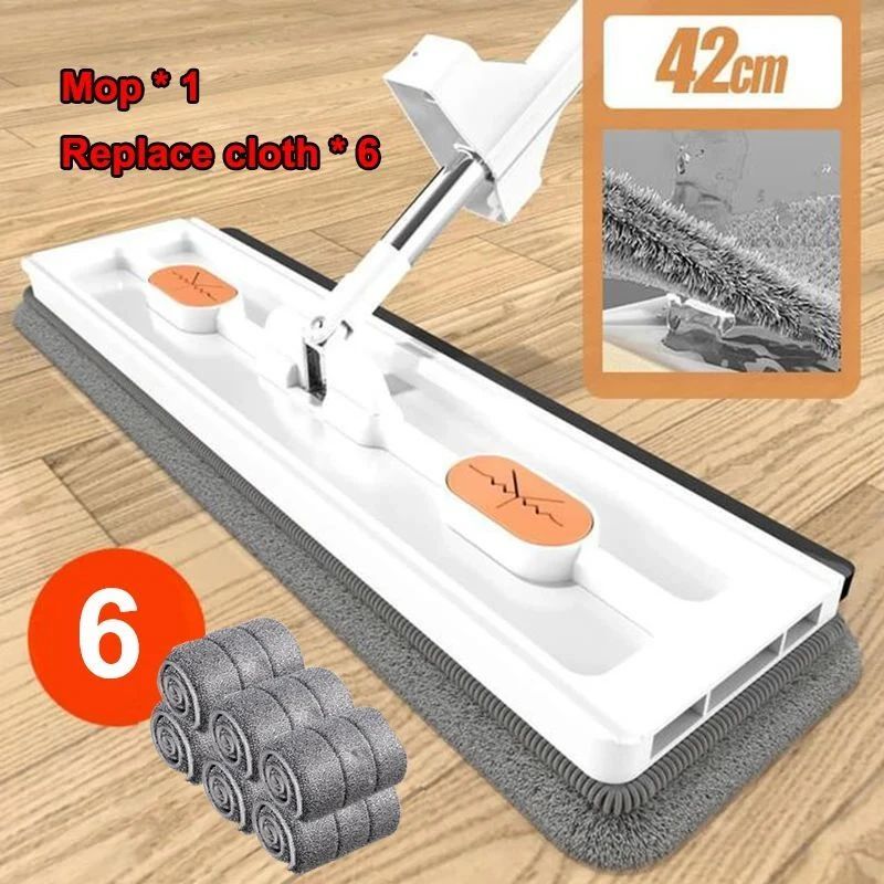 Mop Magic Floor Squeeze Large Flat Mop Flat Bucket Rotating Mops Spin Mop for Wash Floor House Home Cleaning Cleaner Easy 2024