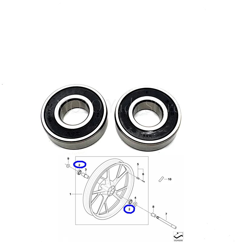 2X Front wheel hub bearing For BMW G650GS F650GS Dakar F650ST